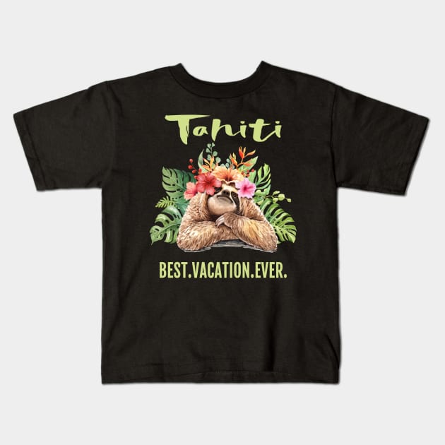 Tahiti Best Vacation Ever Souvenir Gift Kids T-Shirt by grendelfly73